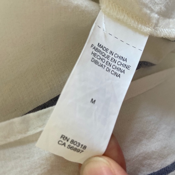 LUCKY BRAND capped sleeve striped button shirt - Picture 9 of 12